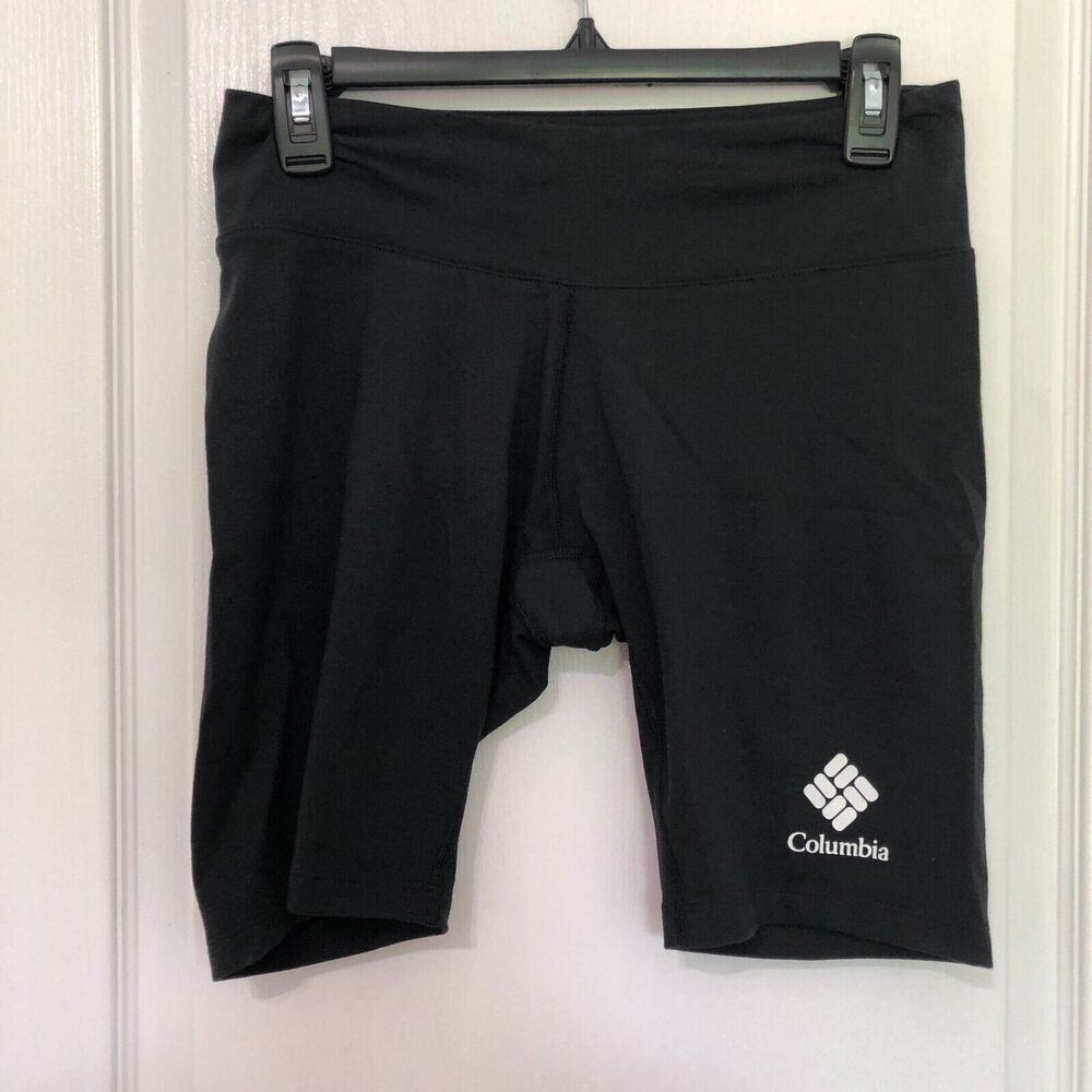 Columbia Trek 1/2 Tight Womens Black 9" Inseam Biker‎ Shorts Size Medium NEW